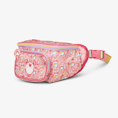 Side View | The Care Bears™ Cheer Bear Fanny Pack::::Custom rainbow ombré zippers & strap