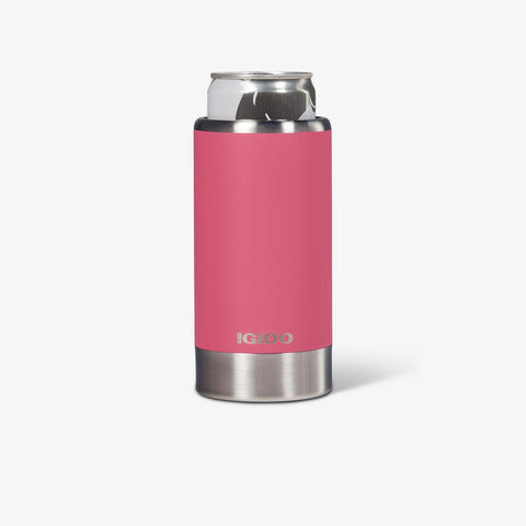 Can In View | 12 Oz Slim Stainless Steel Coolmate::Watermelon::Keeps 12-oz slim cans cold