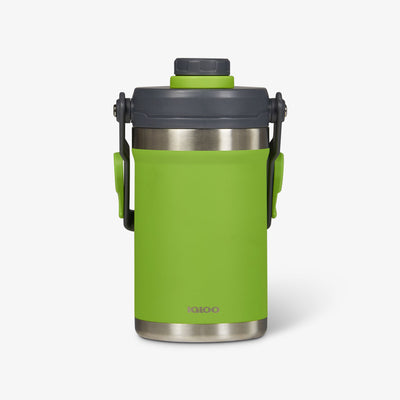 Front View | Half Gallon Stainless Steel Sports Jug::Green::36 hours cold retention