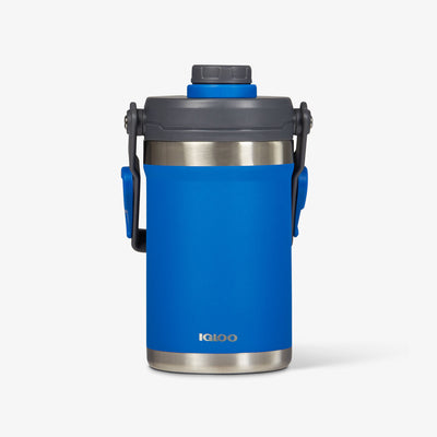 Front View | Half Gallon Stainless Steel Sports Jug::Blue::36 hours cold retention