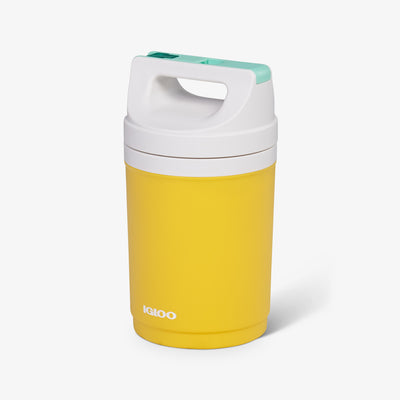 Angle View | Retro Playmate Half Gallon Jug::Yellow::Easy-carry handle