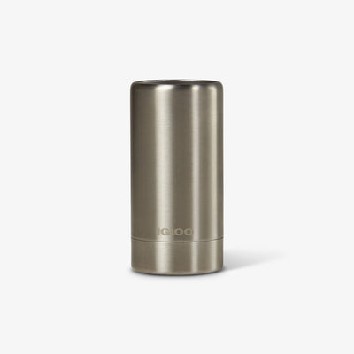 Front View | 12 Oz Slim Stainless Steel Coolmate::Stainless Steel::Fits in standard cup holders