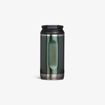 Front View | 12 Oz Flip ‘n’ Sip Tumbler::Gloss Spruce::Fits in standard cup holders