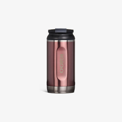 Front View | 12 Oz Flip ‘n’ Sip Tumbler::Gloss Flamingo::Fits in standard cup holders