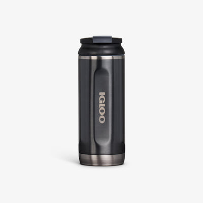 Front View | 16 Oz Flip ‘n’ Sip Tumbler::Gloss Carbonite::Fits in standard cup holders