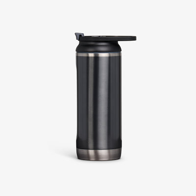 Profile View | 16 Oz Flip ‘n’ Sip Tumbler::Gloss Carbonite::Ergonomic handle