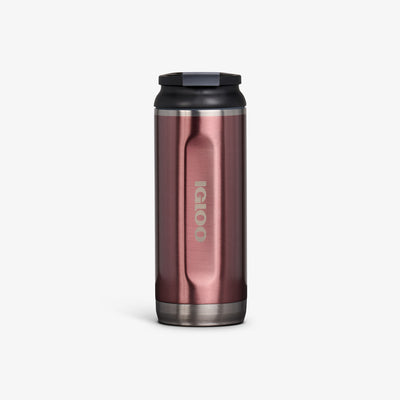 Front View | 16 Oz Flip ‘n’ Sip Tumbler::Gloss Flamingo::Fits in standard cup holders