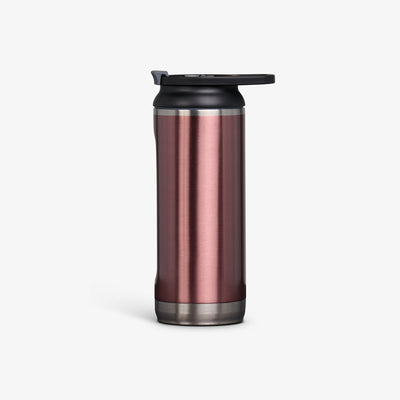 Profile View | 16 Oz Flip ‘n’ Sip Tumbler::Gloss Flamingo::Ergonomic handle
