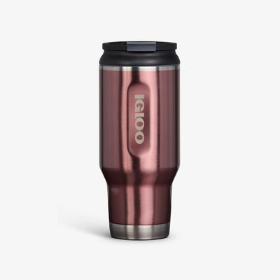 Front View | 32 Oz Flip ‘n’ Sip Tumbler::Flamingo::Fits in standard cup holders