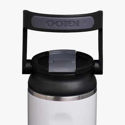 Lid View | 20 Oz Sport Sipper Bottle::Gloss White::Retention: Up to 24hrs cold / 6hrs hot*  