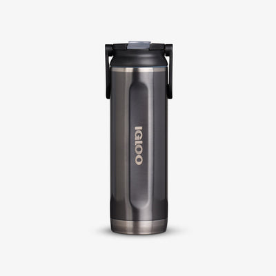 Front View | 20 Oz Sport Sipper Bottle::Carbonite::Fits in standard cup holders