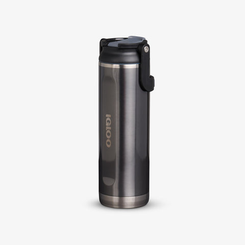 Angle View | 20 Oz Sport Sipper Bottle::Carbonite::No-look-sip indicator