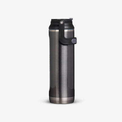 17 oz Rubber Coated Stainless Steel Sports Bottle w/ Carrying Handle