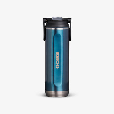 Front View | 20 Oz Sport Sipper Bottle::Gloss Modern Blue::Fits in standard cup holders