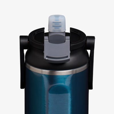 Lid Open View | 20 Oz Sport Sipper Bottle::Gloss Modern Blue::Leakproof Sport Sipper lid
