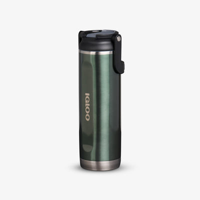 Angle View | 20 Oz Sport Sipper Bottle::Gloss Spruce::No-look-sip indicator
