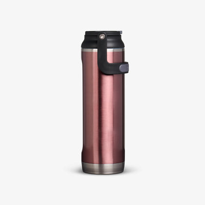 Profile View | 20 Oz Sport Sipper Bottle::Flamingo::Tuck Tight handle