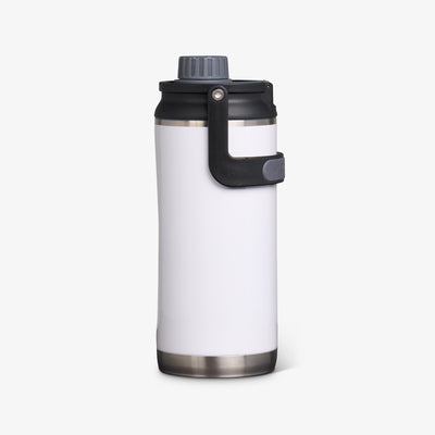 Profile View | 36 Oz Twist ‘n’ Chug Bottle::White::Tuck Tight handle 