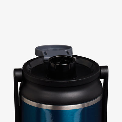 Lid Open View | 36 Oz Twist ‘n’ Chug Bottle::Gloss Modern Blue::Leakproof Twist ‘n’ Chug lid