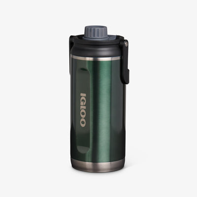 Angle View | 36 Oz Twist ‘n’ Chug Bottle::Gloss Spruce::No-look-sip indicator