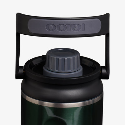 Lid View | 36 Oz Twist ‘n’ Chug Bottle::Gloss Spruce::1/4 turn chugger cap