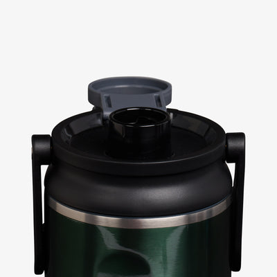 Lid Open View | 36 Oz Twist ‘n’ Chug Bottle::Gloss Spruce::Leakproof Twist ‘n’ Chug lid