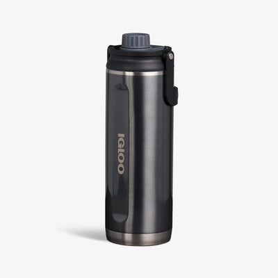 Angle View | 46 Oz Twist ‘n’ Chug Bottle::Gloss Carbonite::No-look-sip indicator