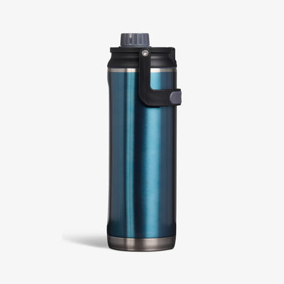 Lid Off View | 46 Oz Twist ‘n’ Chug Bottle::Gloss Modern Blue::Tuck Tight handle