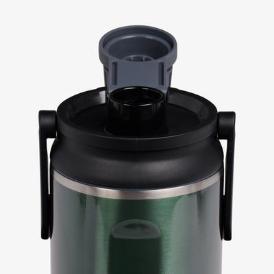 Lid Open View | 46 Oz Twist ‘n’ Chug Bottle::Gloss Spruce::Leakproof Twist ‘n’ Chug lid