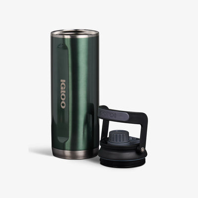 Lid Off View | 46 Oz Twist ‘n’ Chug Bottle::Gloss Spruce::Double-wall, vacuum-insulated