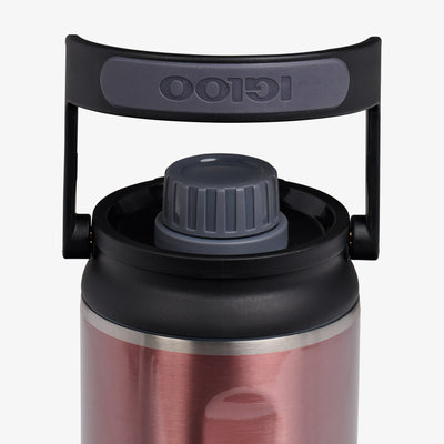 Lid View | 46 Oz Twist ‘n’ Chug Bottle::Gloss Flamingo::1/4 turn chugger cap