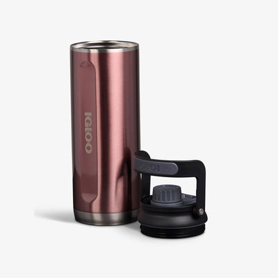 Lid Off View | 46 Oz Twist ‘n’ Chug Bottle::Gloss Flamingo::Double-wall, vacuum-insulated