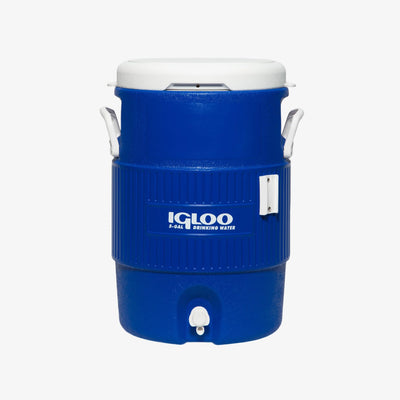 Large View | 5 Gallon Seat Top Water Jug With Cup Dispenser in Majestic Blue at Igloo Hard Side Coolers